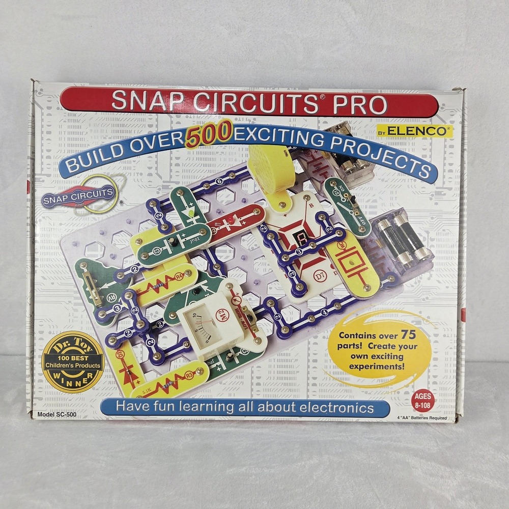 Elenco Snap Circuits Pro SC-500 Electronics STEM Kit 500 Projects Complete 2007